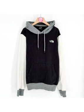 The North Face Color Block Pullover Hoodie Embroidered Logo Men's Medium